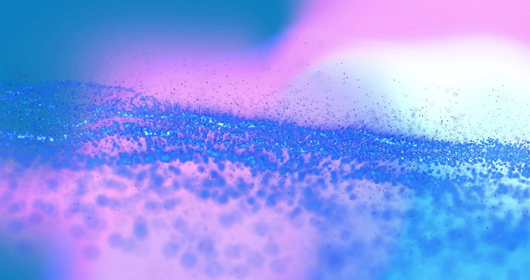 Dynamic Particle Waves Over Pastel Gradient