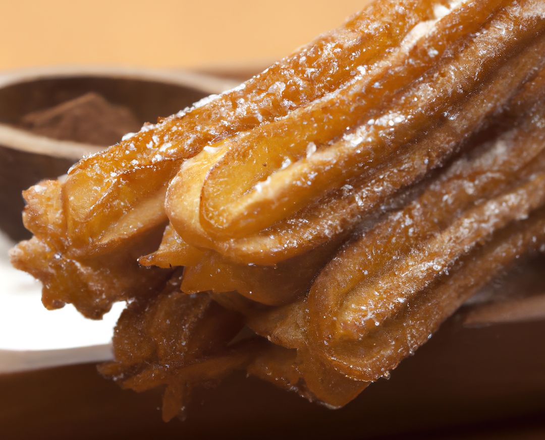 Close up of churros on wooden background created using generative ai technology - Free Images, Stock Photos and Pictures on Pikwizard.com