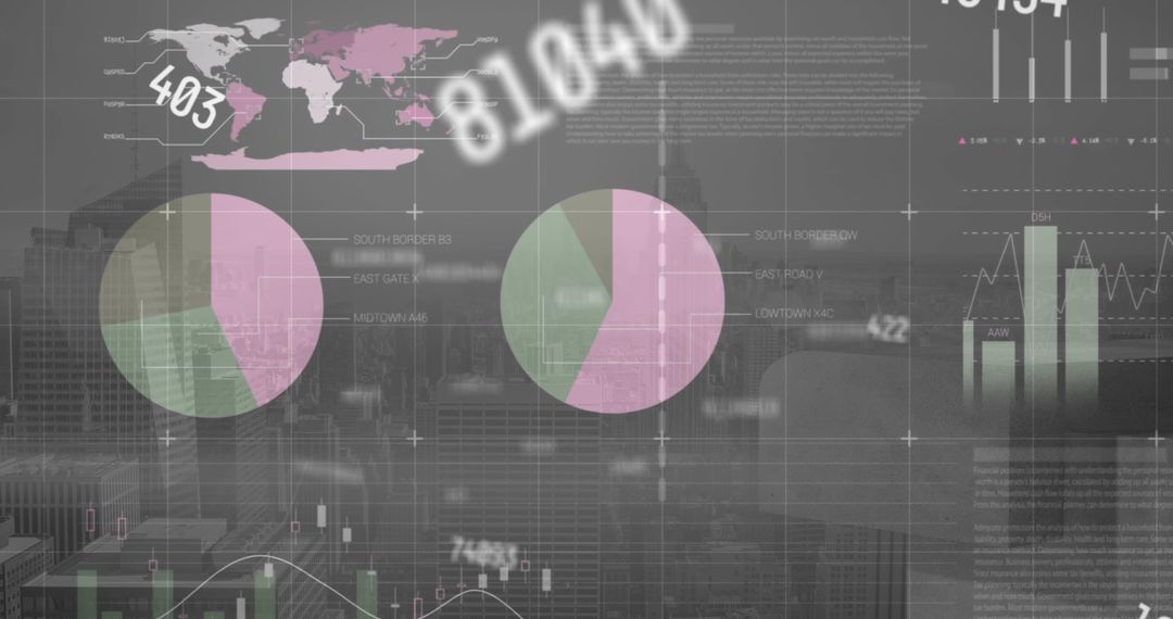 Digital Data Analysis and Visualization Over Modern Cityscape