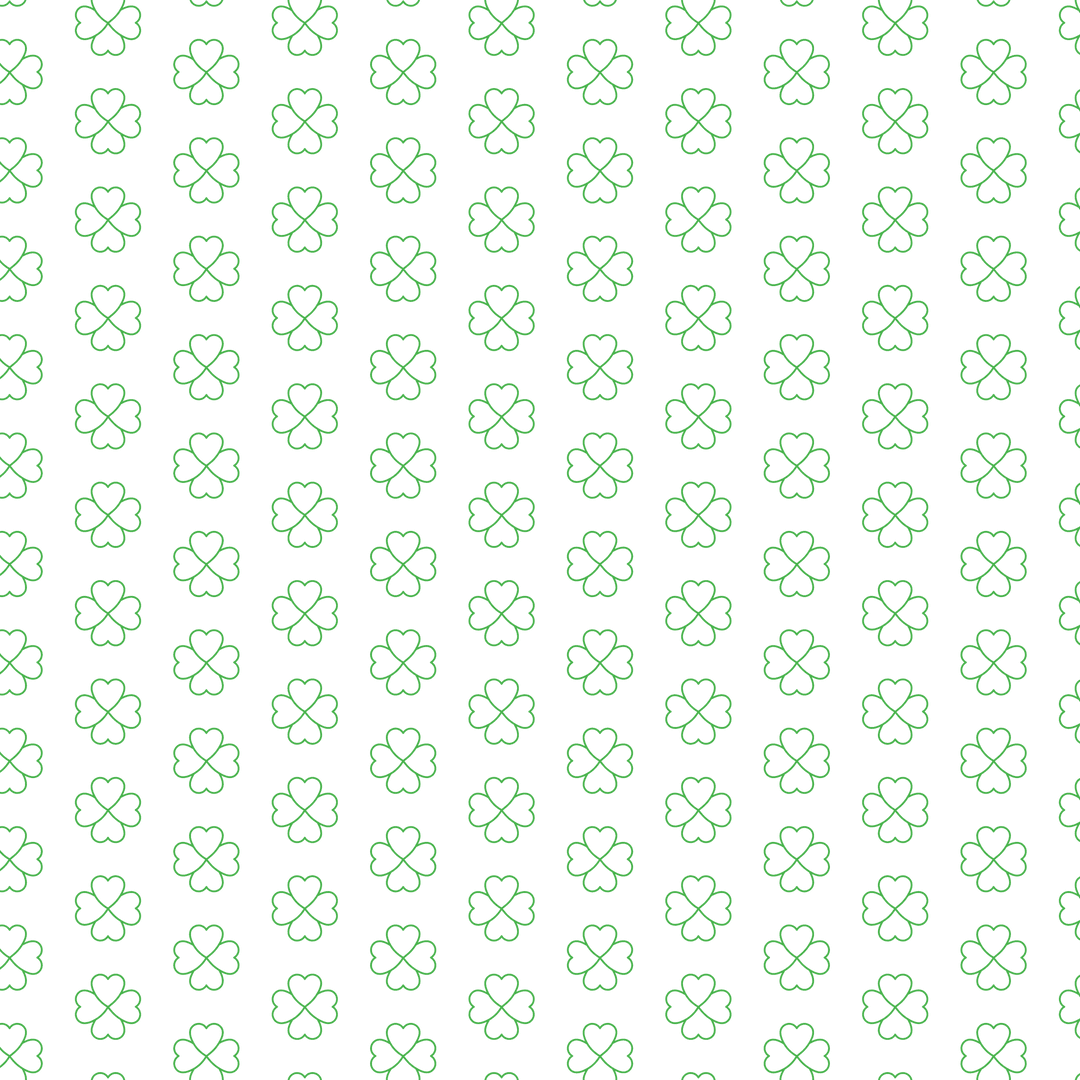 Transparent Green Clover Pattern for Festive Designs