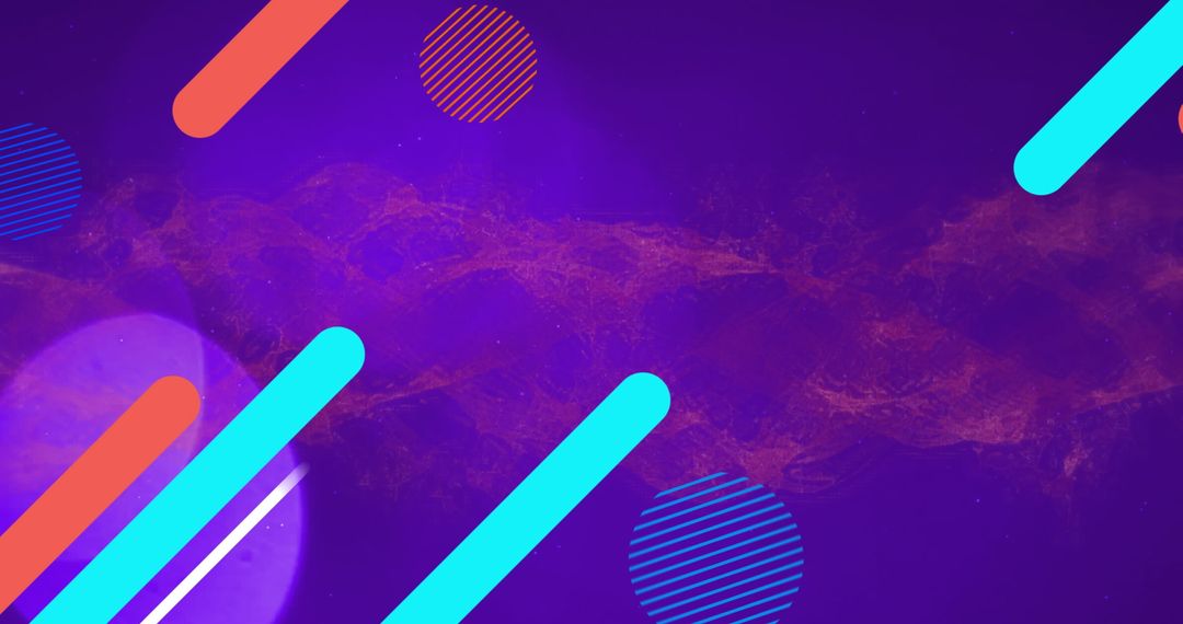 Colorful Abstract Geometric Shapes on Vivid Background