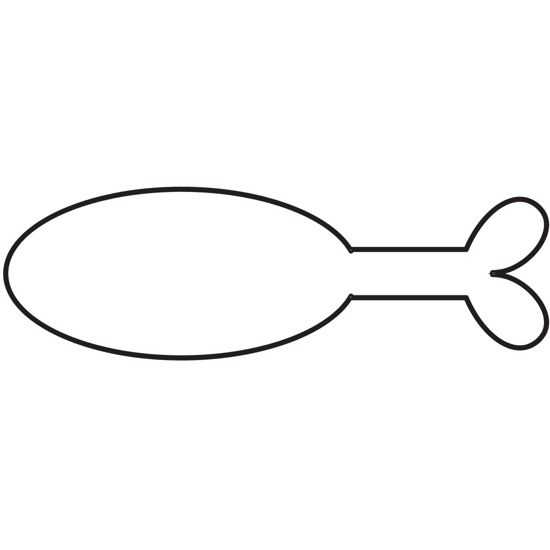 Transparent Chicken Thigh Outline with Copy Space