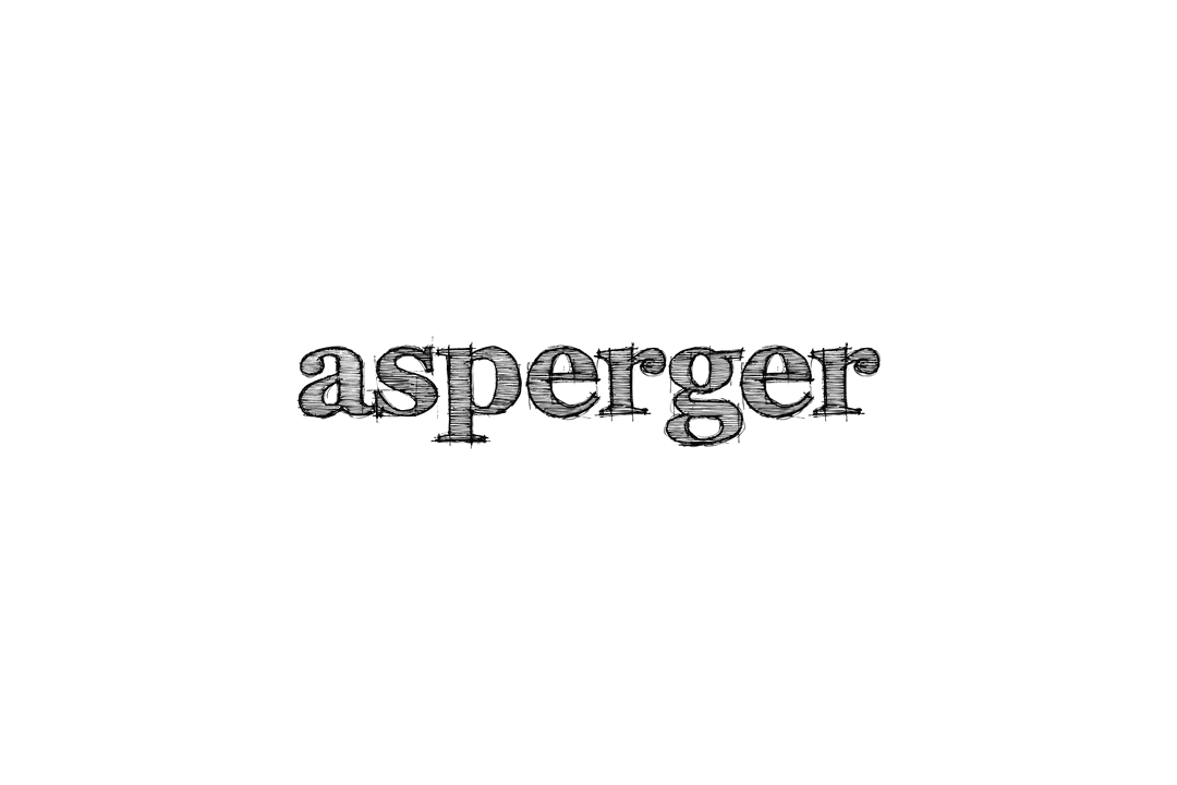 Asperger Transparent Text on Clear Background