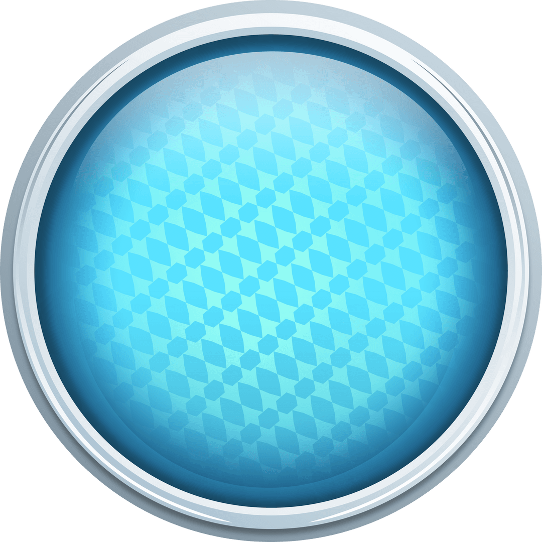 Transparent Blue Geometric Pattern Circular Design Element