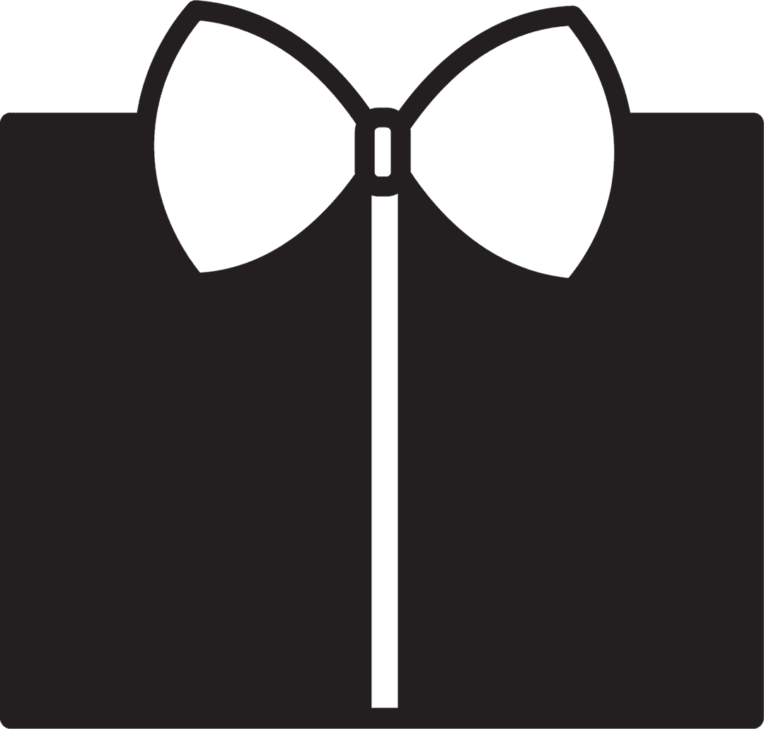 Transparent Gift Box Icon with Bow on Top