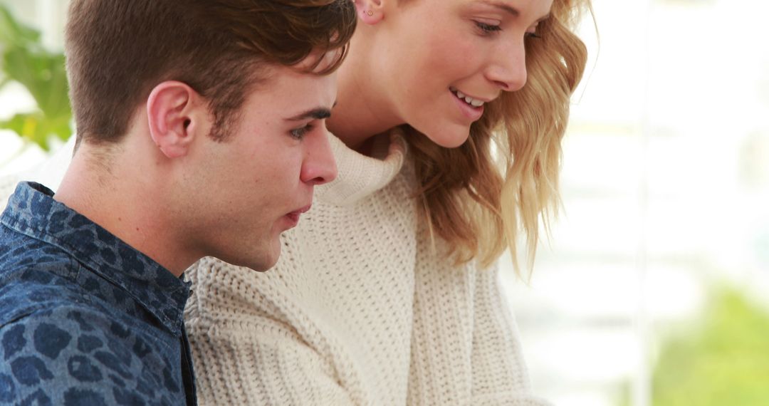 Young Couple Sharing Close Personal Moment Together