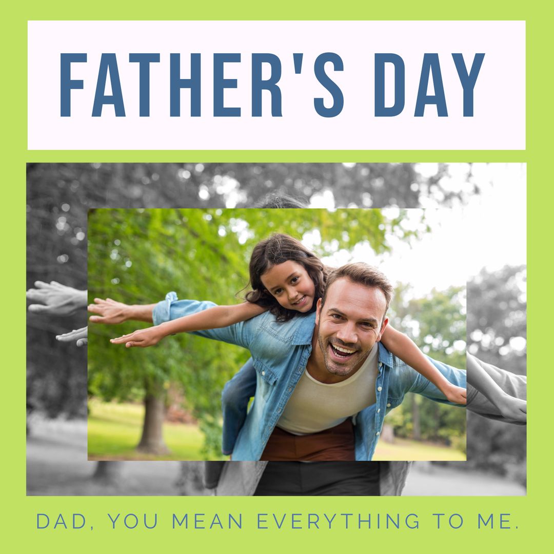 Father's Day Celebration with Joyful Caucasian Father-Daughter Duo