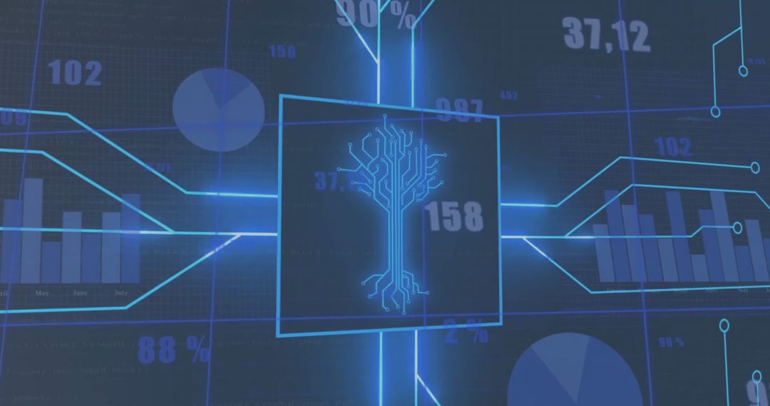 Digital Circuit Financial Data Connectivity Concept
