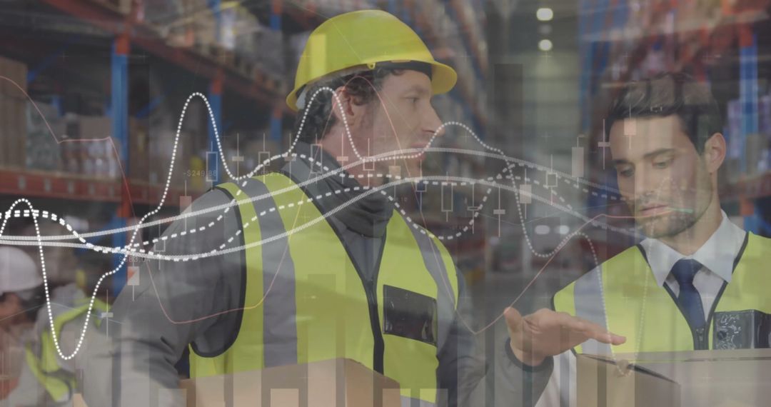 Warehouse Team Analyzing Business Data Trends