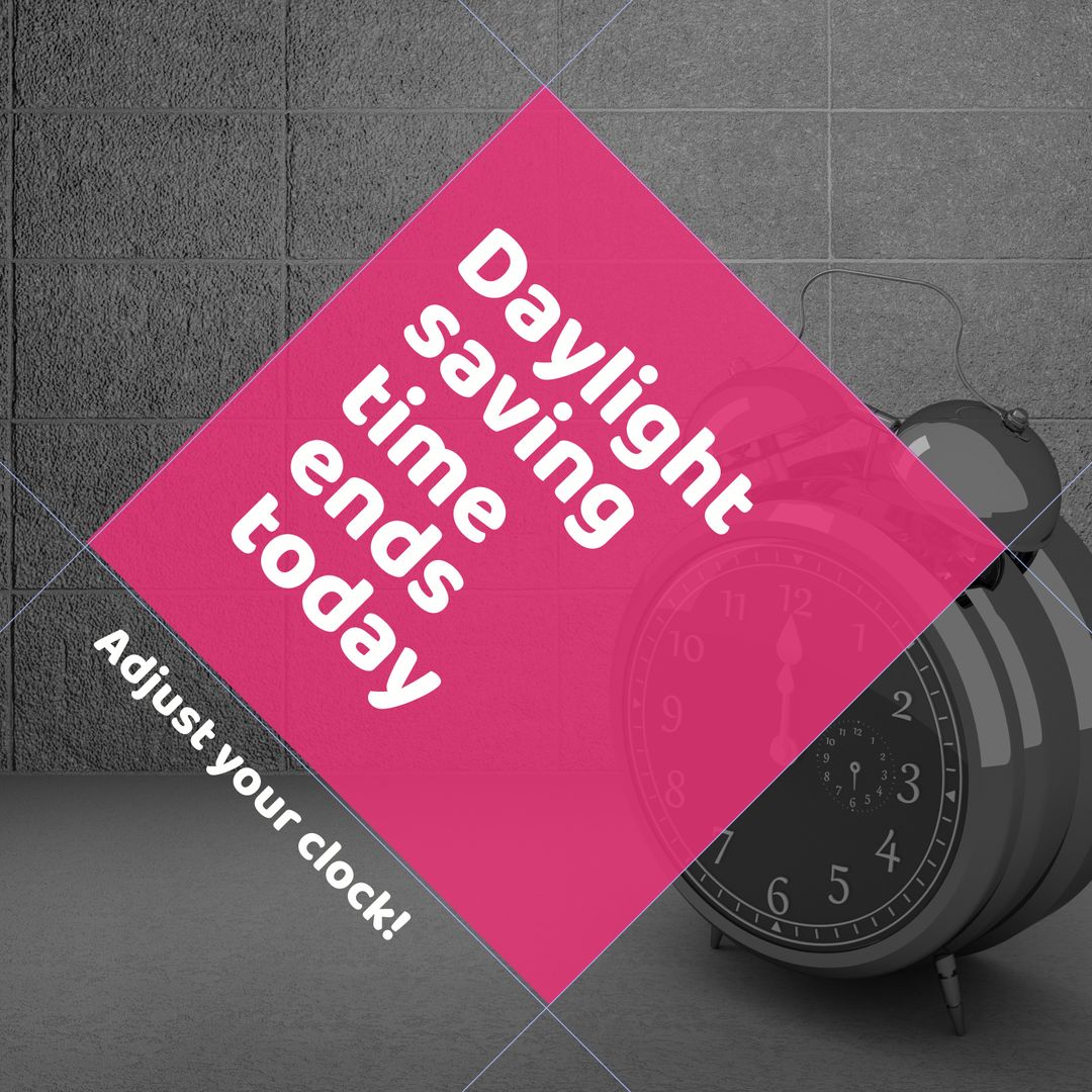 Reminder for Daylight Saving Time Ending with Vintage Clock