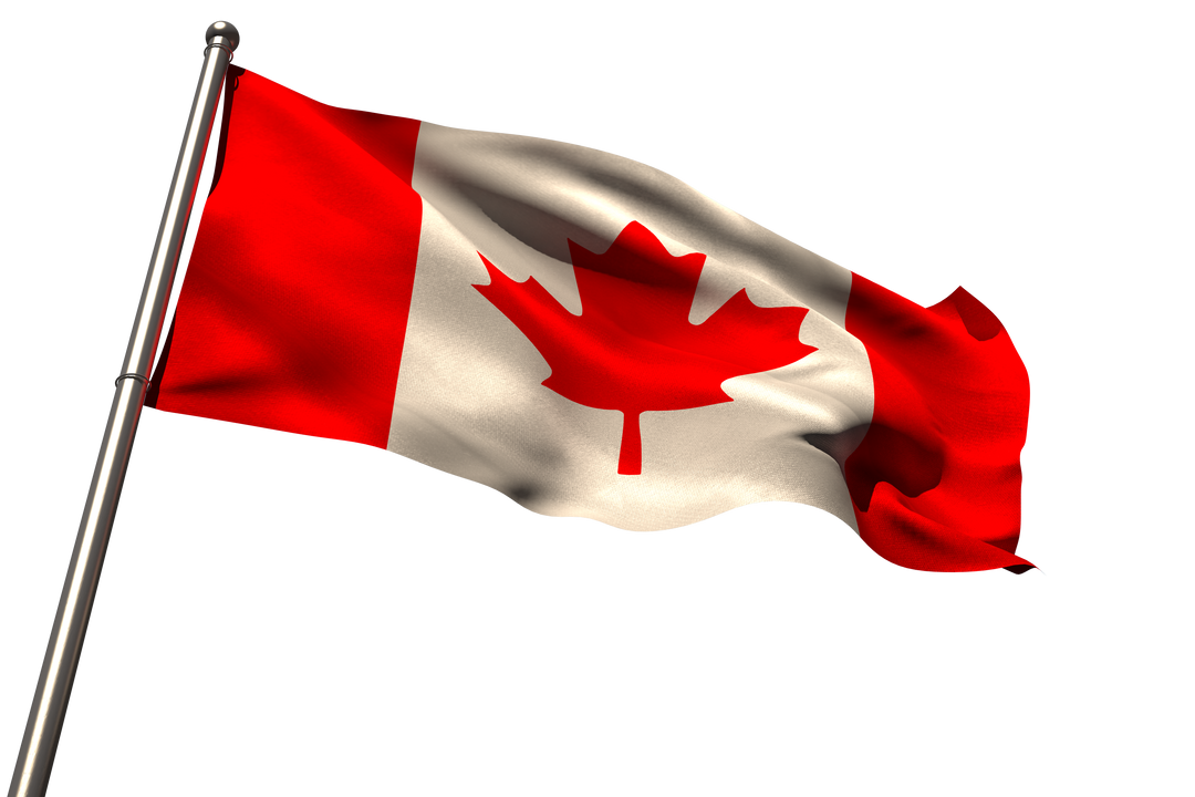 Canadian Flag Waving on Transparent Background - Download Free Stock Images Pikwizard.com