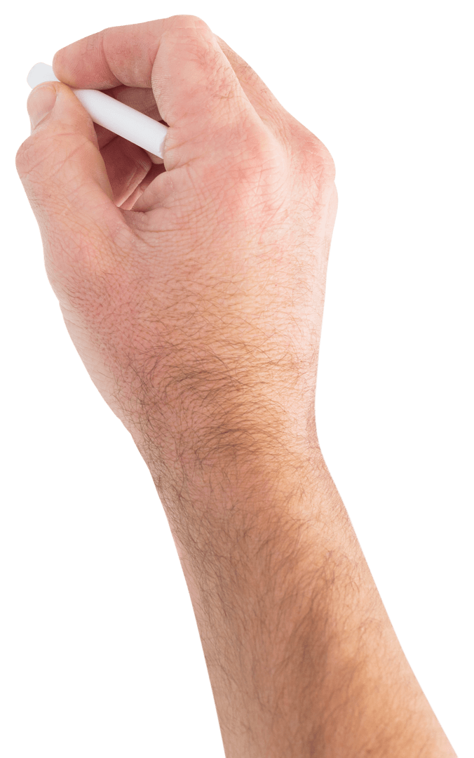 Transparent Hand Writing with Chalk on Invisible Surface