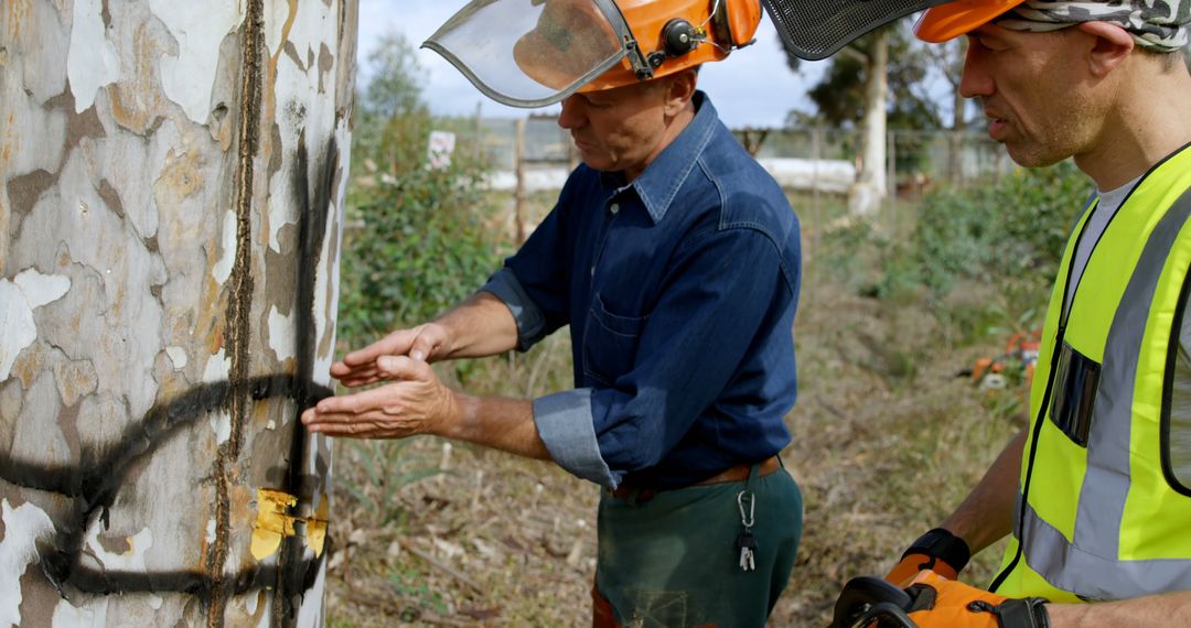 Construction Workers Inspecting Damaged Structure Site Safety
