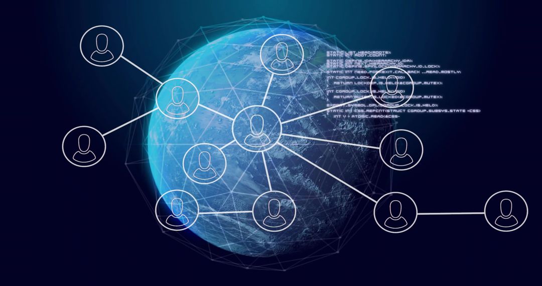 3D Globe in Digital Network Linking Global Technology Domains