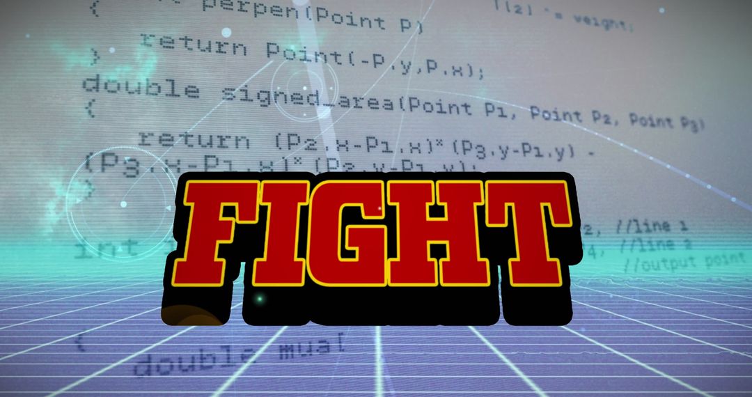 FIGHT Text over Digital Data Processing Interface