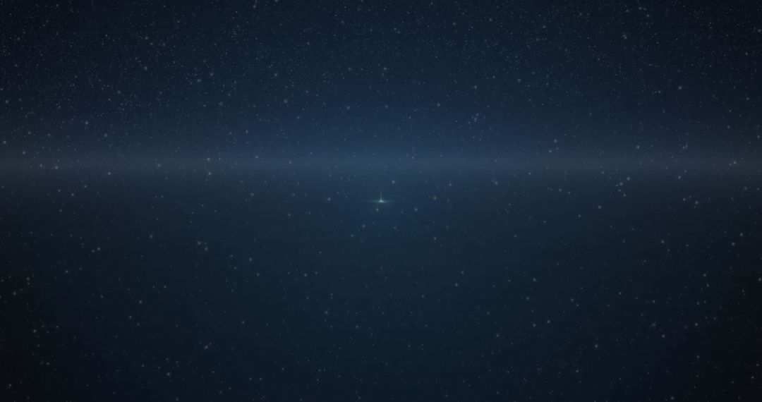 Ethereal Starry Night Sky with Floating Light