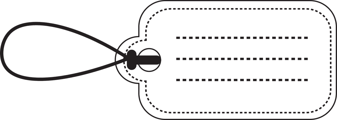 Blank White Luggage Tag with Transparent Background for Travel Branding