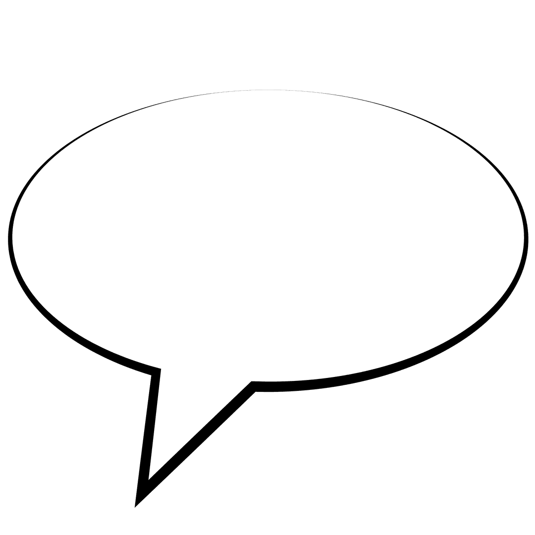 Speech Bubble Illustration with Copy Space on Transparent Surface
