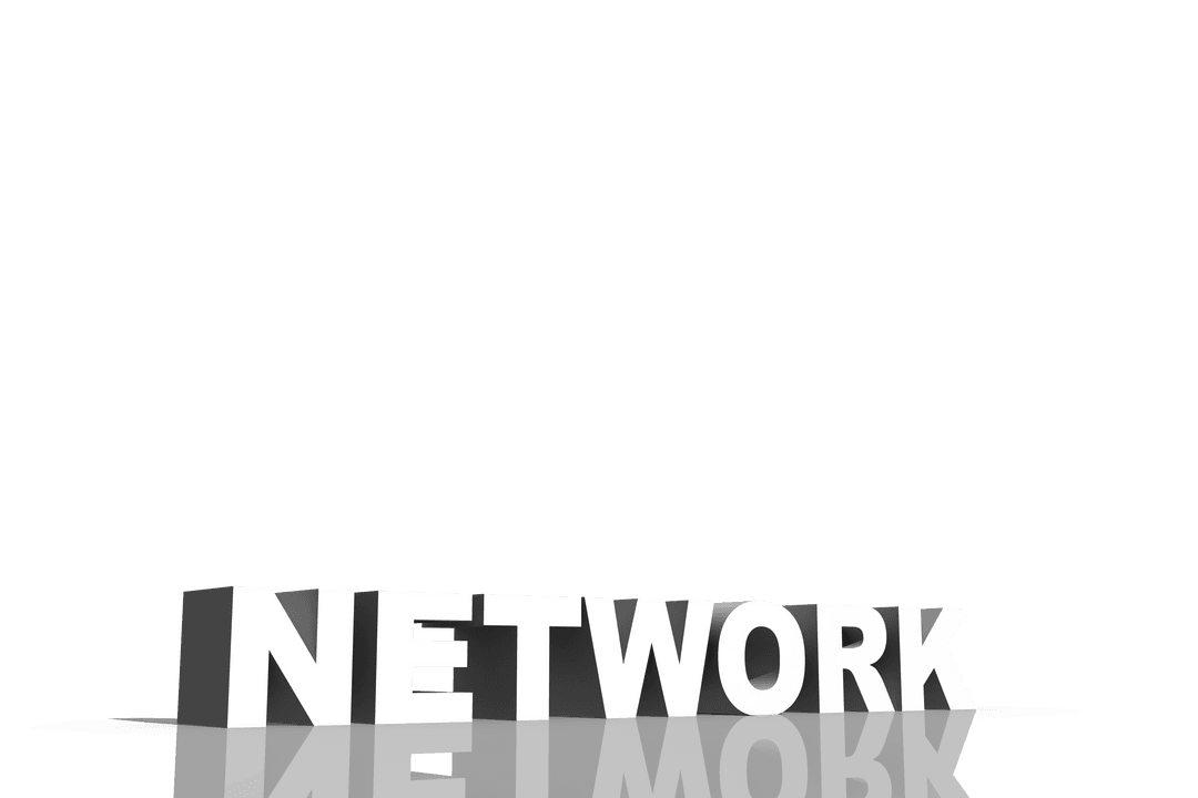 Network Text with 3D Effect on Transparent Background - Download Free Stock Images Pikwizard.com