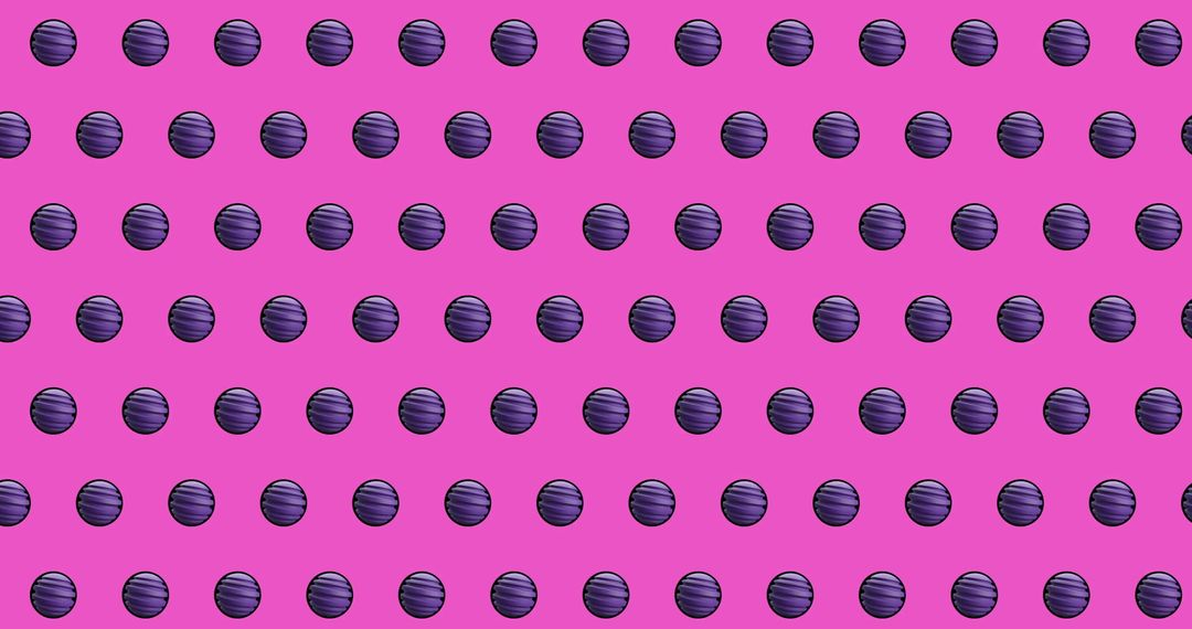 Purple Spheres Creating Retro Seamless Pattern in Pink