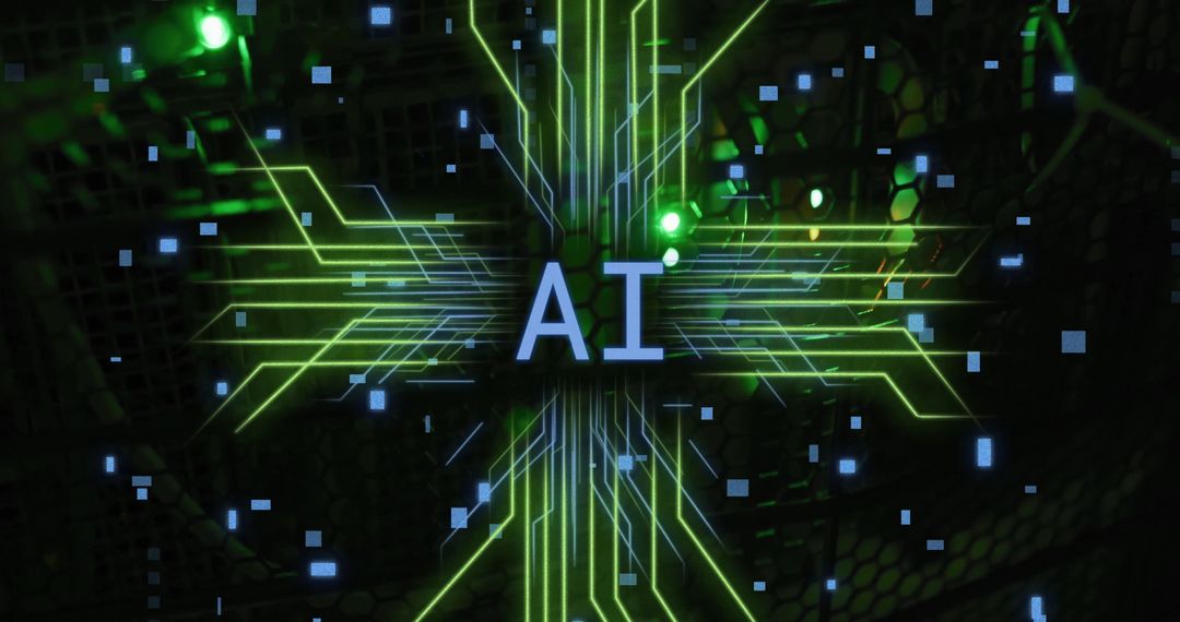 Futuristic AI Technology Digital Circuit Concept