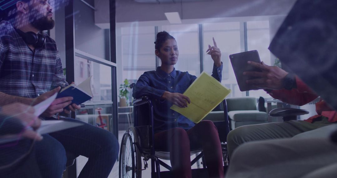 Innovative Workplace Collaboration with Diverse Team and Accessibility