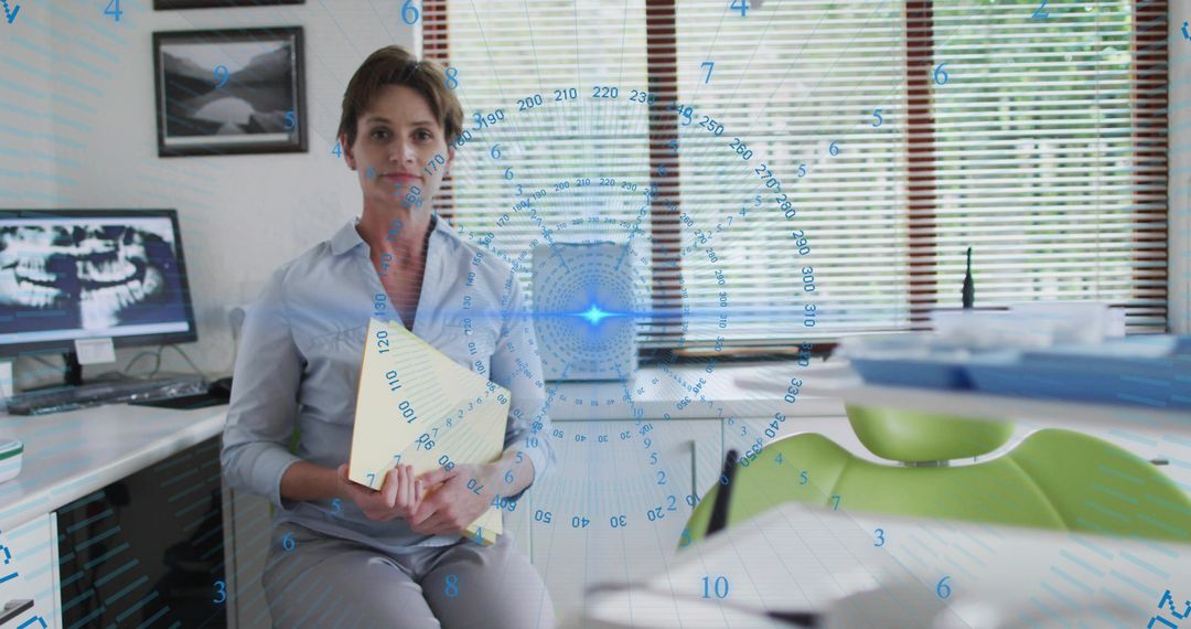 Dental technician matching shade guide using digital diagnostic overlay for color matching