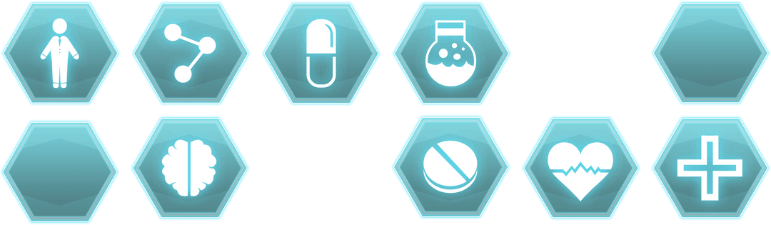 Transparent Digital Science Icons Vector Set