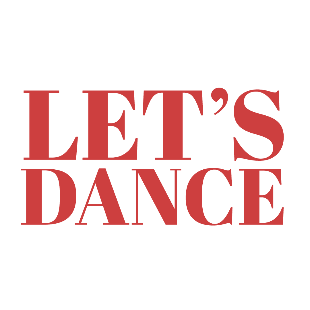 Let's Dance Text on Transparent Background