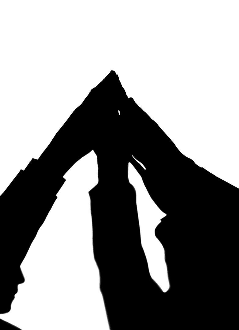 People Silhouette Unity in Transparent Style