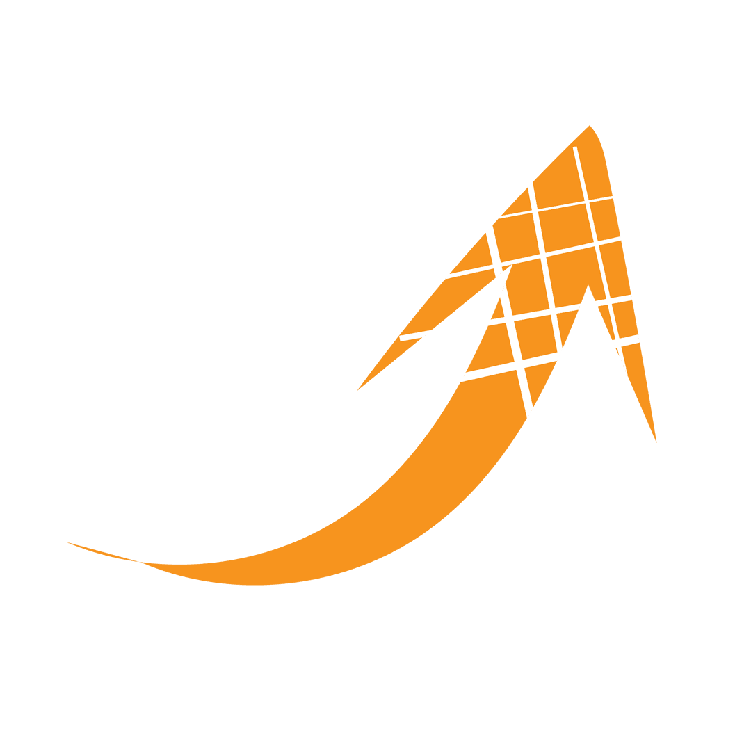 Orange Upward Arrow Pattern on Transparent Background