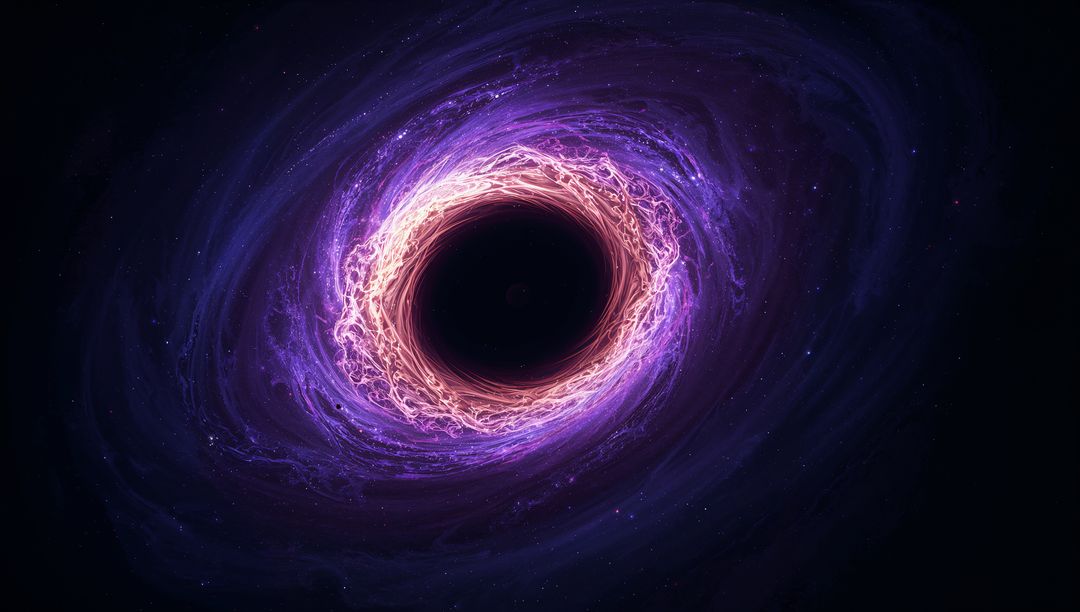 Cosmic Swirl: Majestic Accretion Disk around Vibrant Black Hole