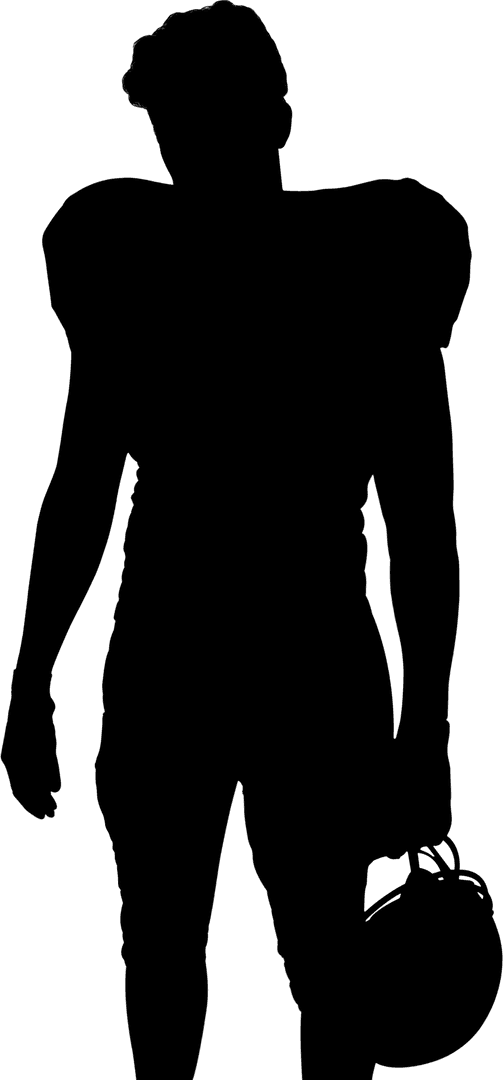 Transparent American Football Player Holding Helmet Icon