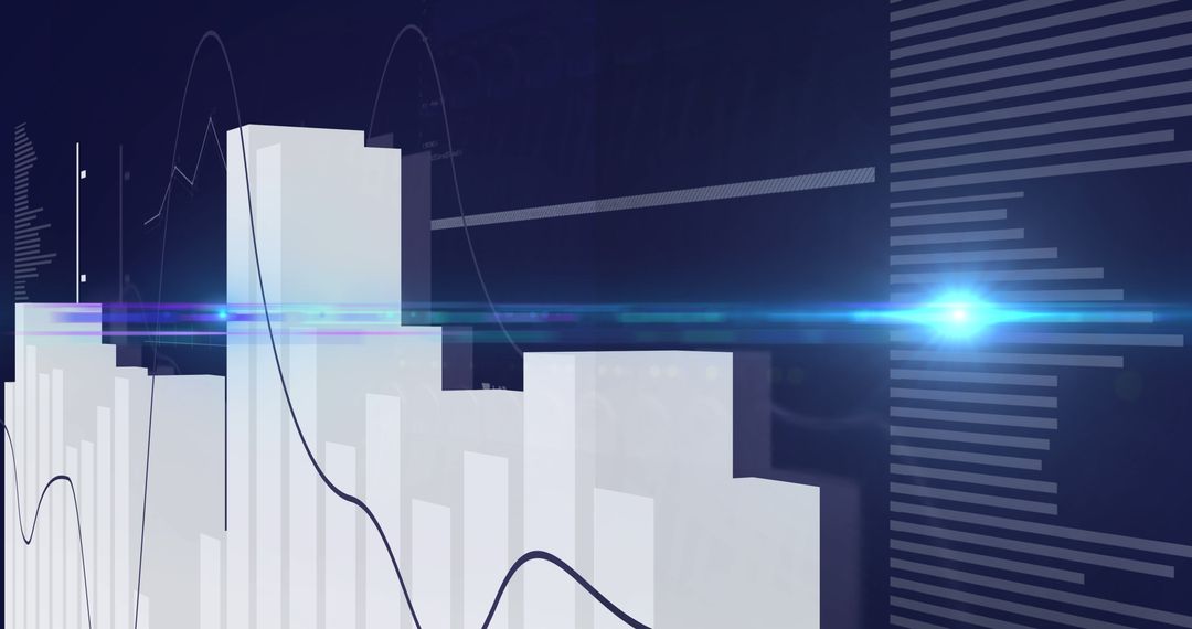 Financial Data Graph and Analytics on Digital Screen