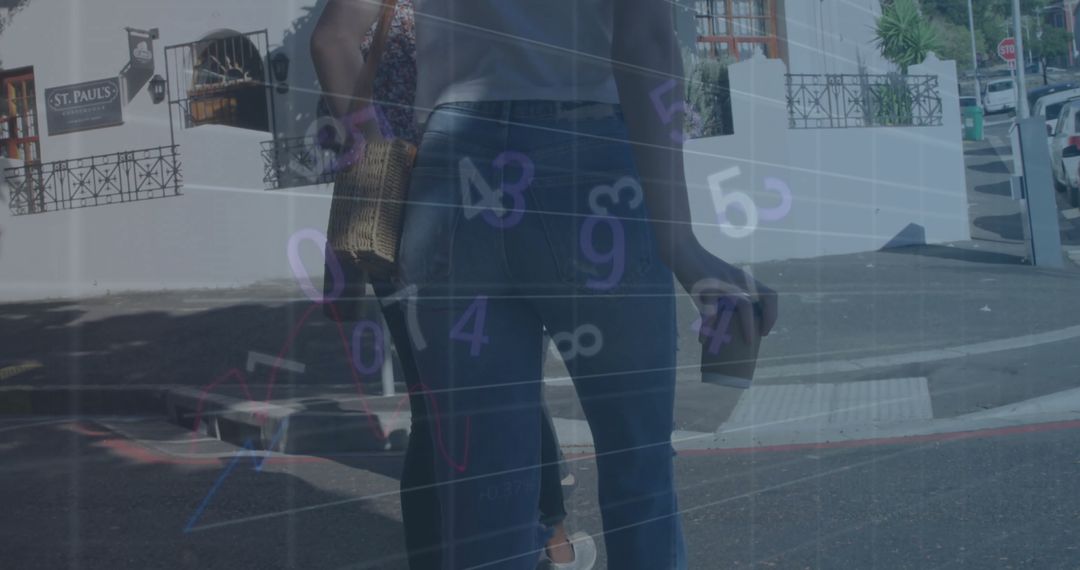 Digital Composite of Business Growth Analytics on Urban Street