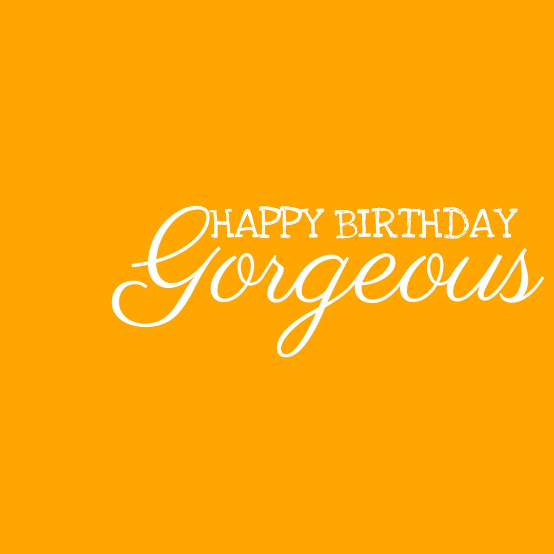 Happy Birthday Greeting on Vibrant Orange Background - Download Free Stock Templates Pikwizard.com