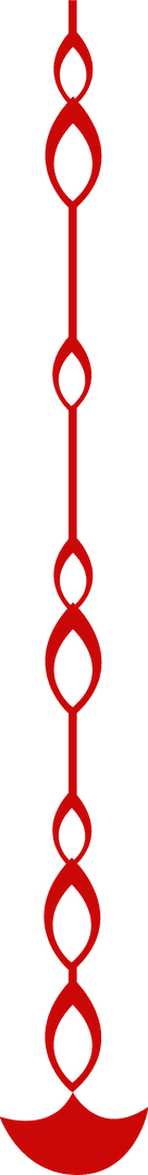 Red Vertical Divider With Repeating Loop and Oval Elements on Transparent Background - Download Free Stock Images Pikwizard.com