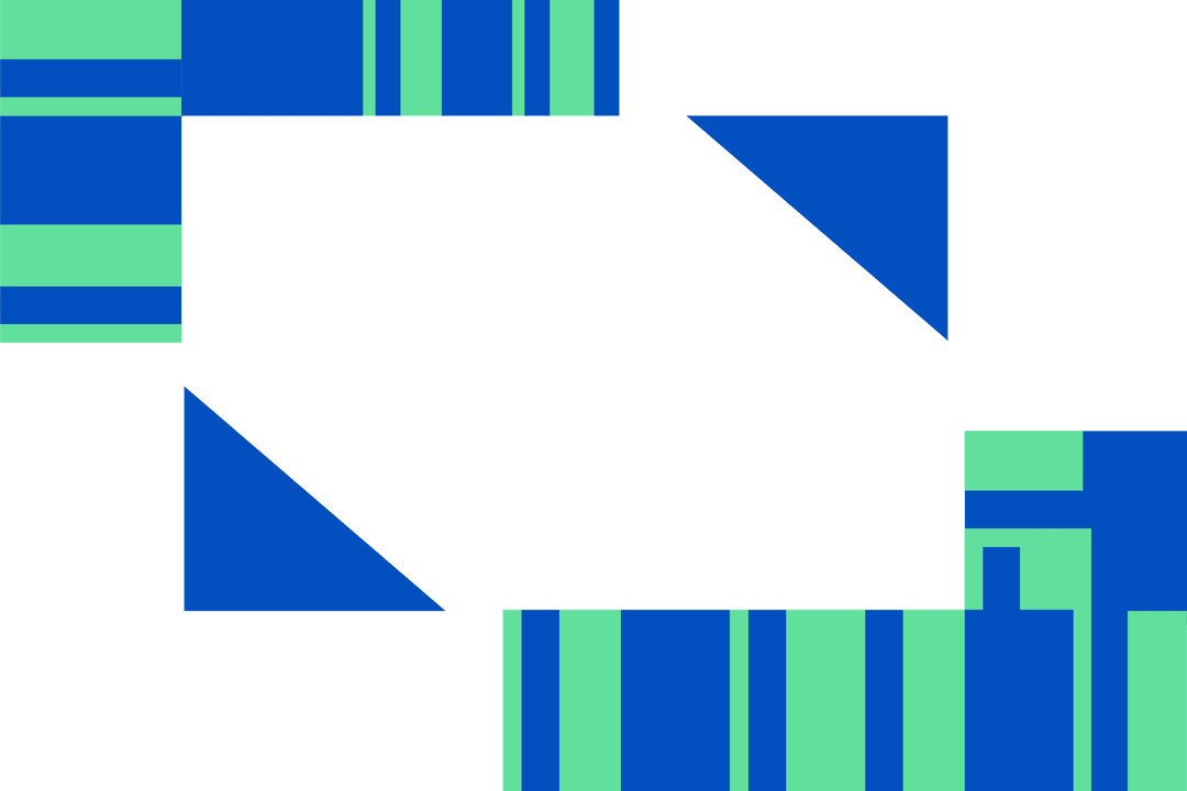 Transparent Symmetrical Blue Green Geometric Design