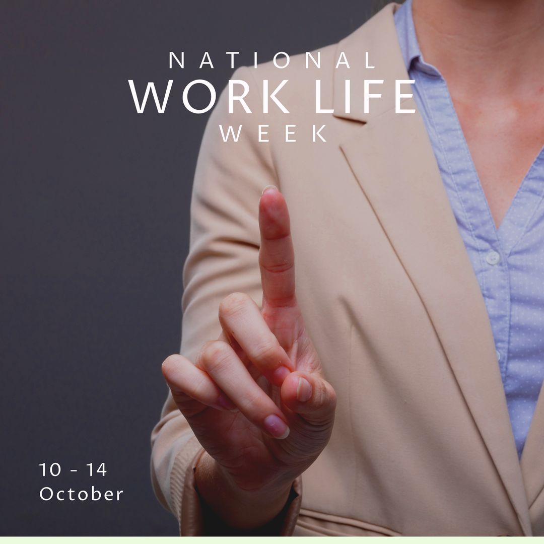 National Work Life Week Announcement Modern Midsection