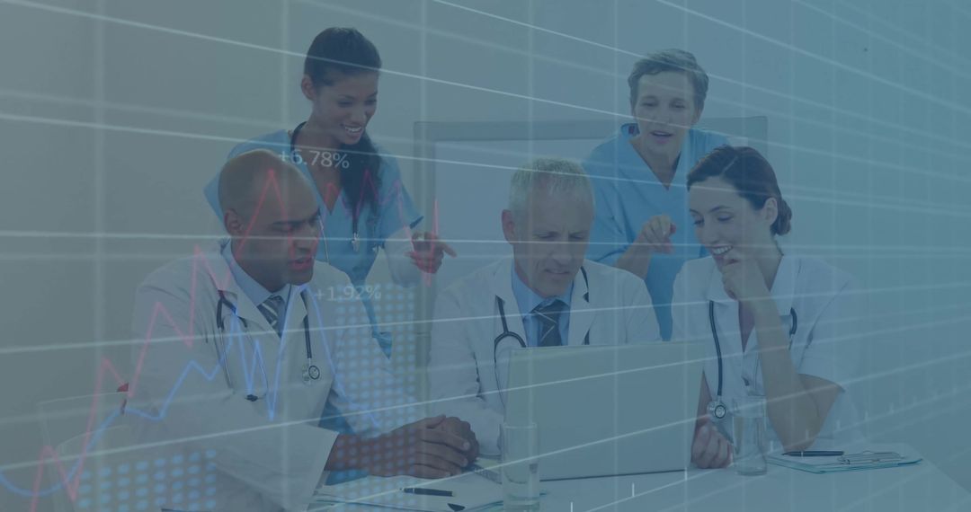 Doctors Collaborating in Digital Interface Environment