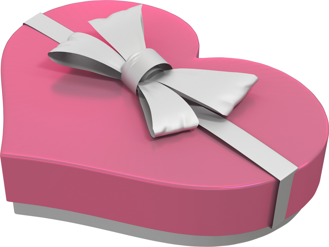 Transparent Pink Heart Shaped Gift Box with White Ribbon Signifying Love and Romance - Download Free Stock Images Pikwizard.com