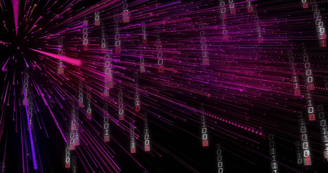 Dynamic Binary Data Streams in Digital Space - Free Images, Stock Photos and Pictures on Pikwizard.com