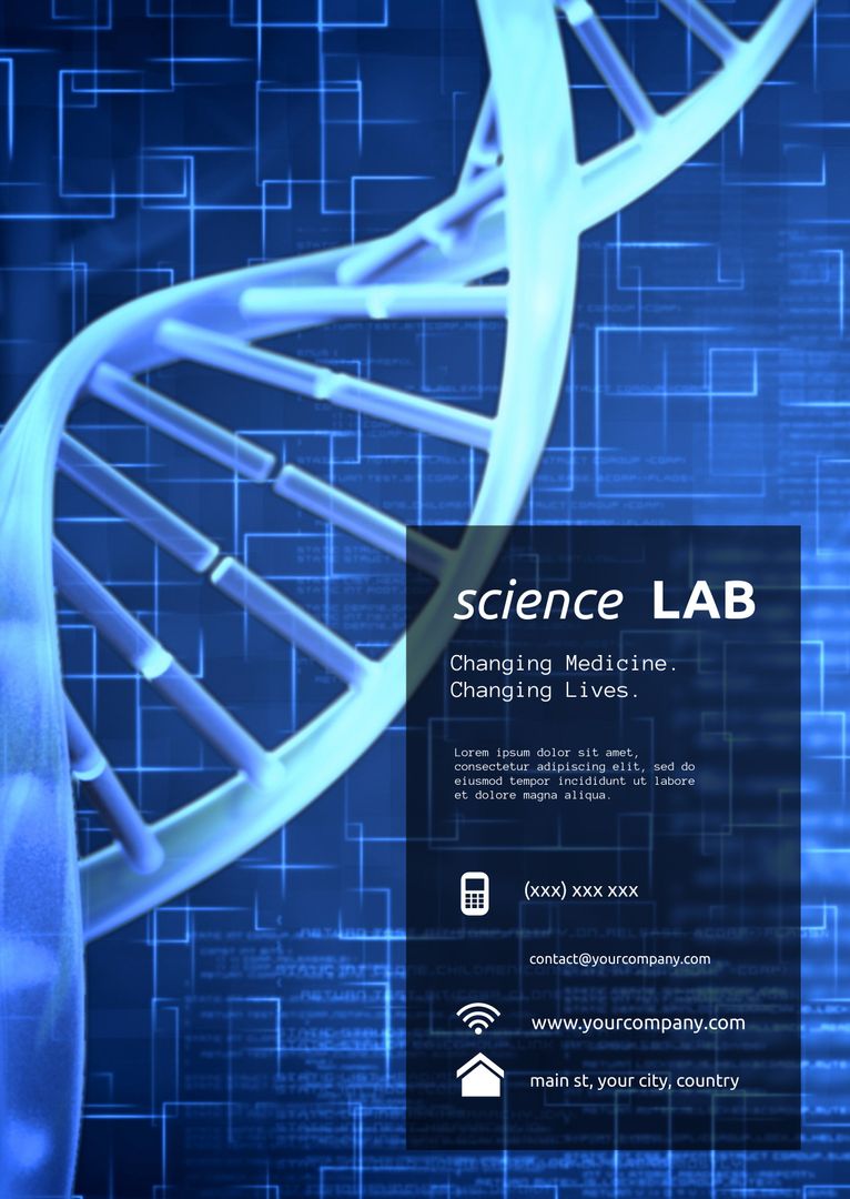 Futuristic DNA Helix Biotech Presentation Template