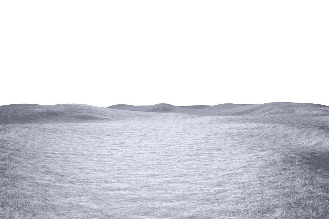 Snowy Digital Landscape Transparent Background Isolated