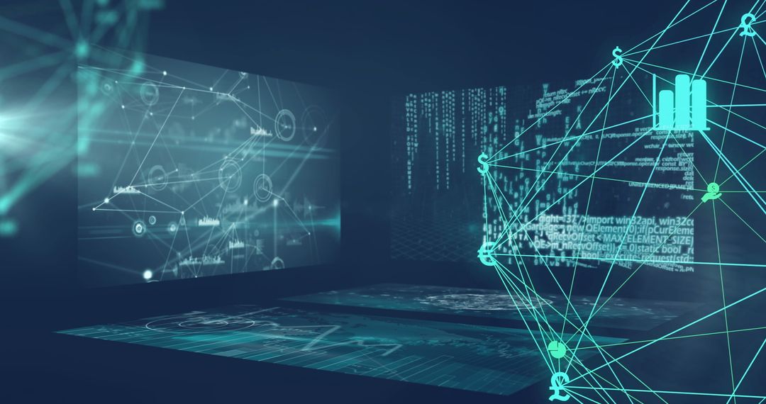 Global Network and Data Processing Abstract Technology Design