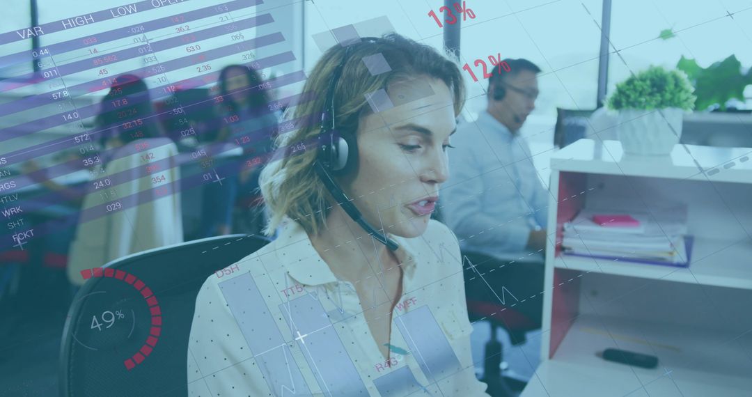 Business Professional Analyzing Data in Office Environment