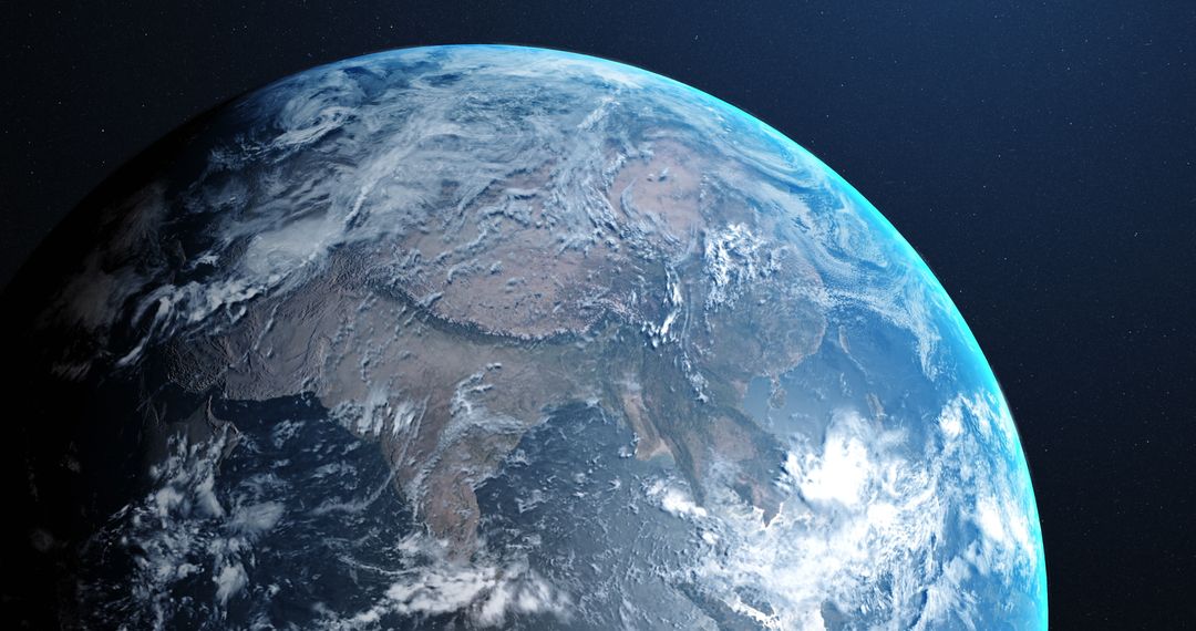 Earth from Space: Stunning Satellite View with Continental Detail