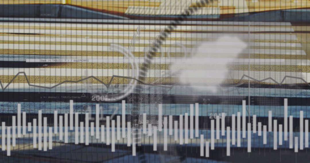 Abstract Financial Data Visualization on Urban Scene