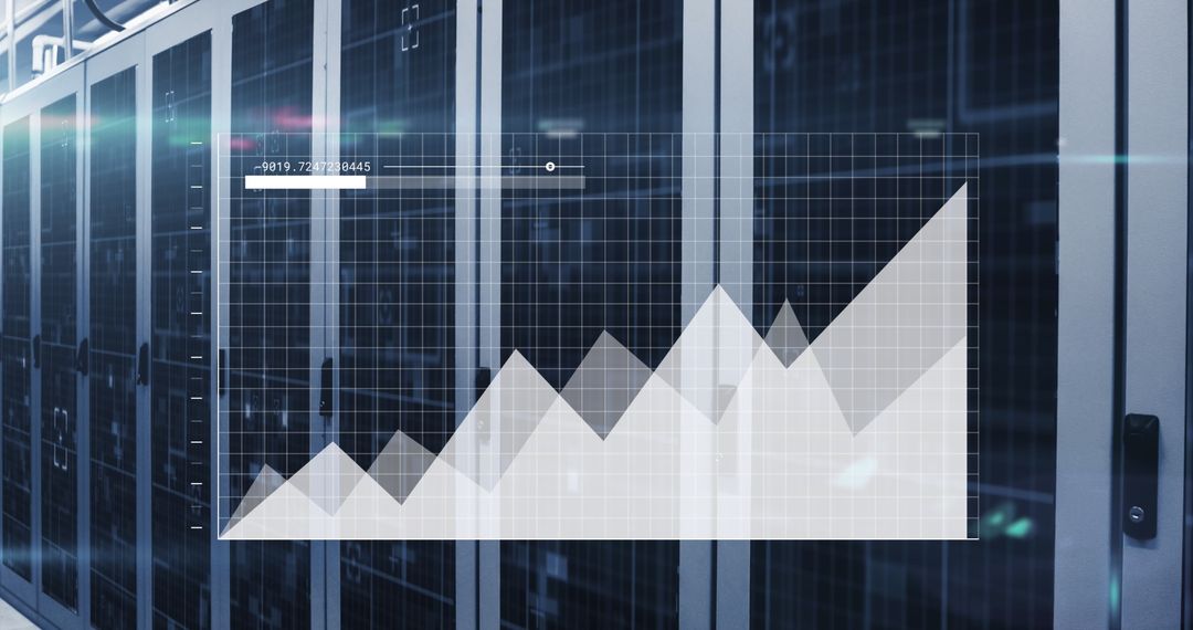 Data Growth Visualization in High-Tech Server Room