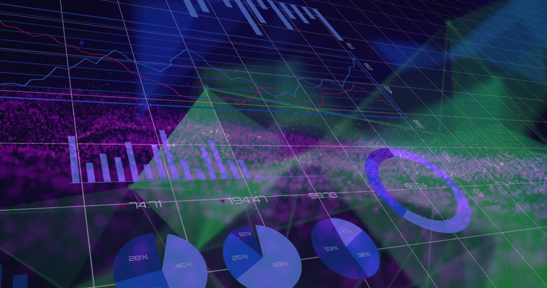 Dynamic Financial Data with Digital Interface Overlay